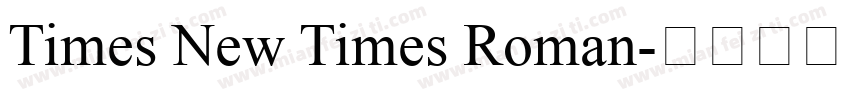 Times New Times Roman字体转换